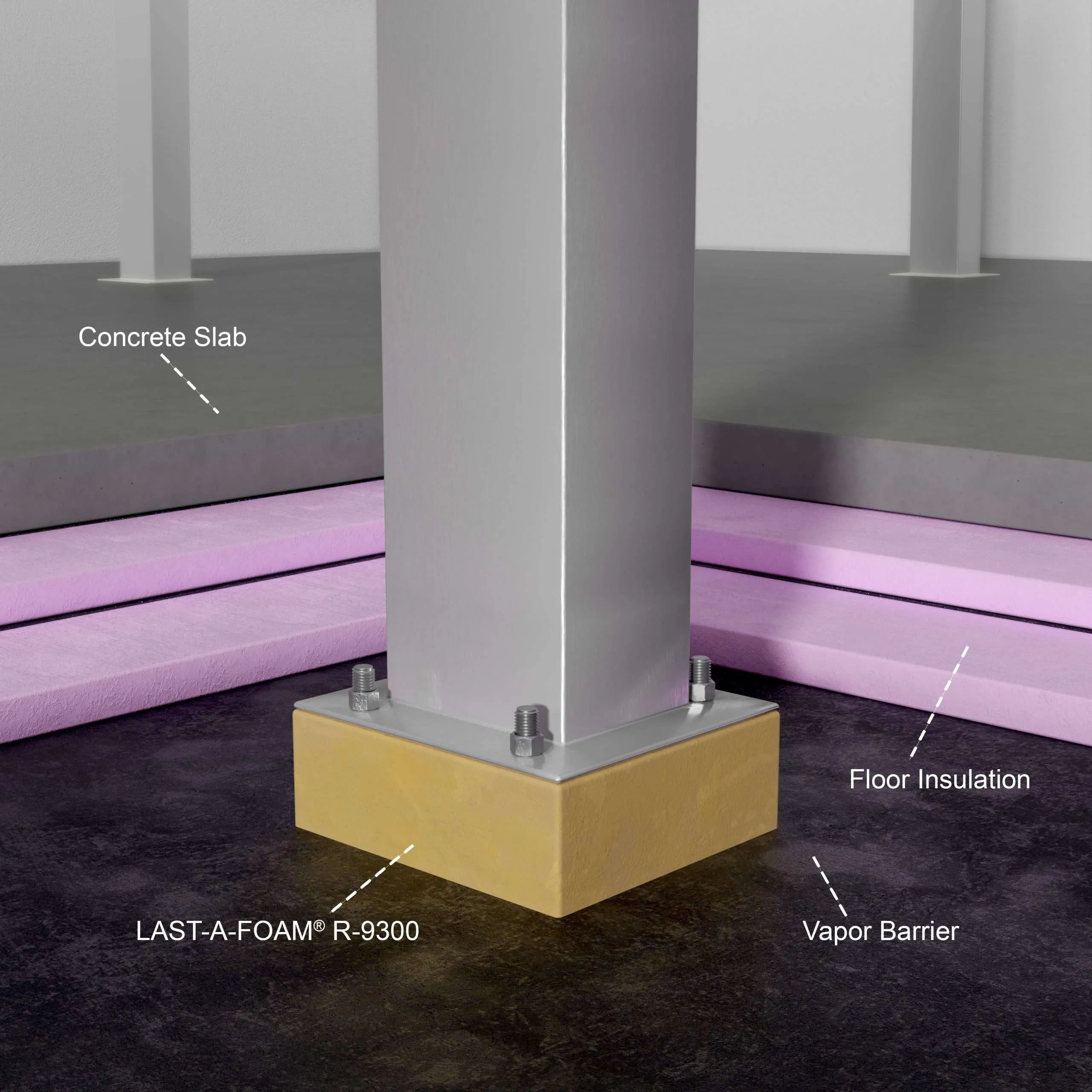 Column Bearing Block 3D Rendering w. labels scaled 1